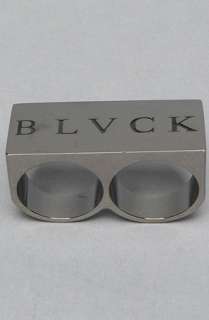 BLVCK SCVLE The Blvck 2 Finger Ring in Gunmetal  Karmaloop 