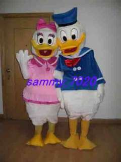 New adult Donald & Daisy Duck mascot Costume free S/P  