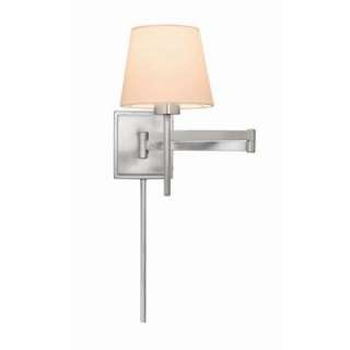 Hampton Bay 1 Light Brushed Nickel Swing Arm Wall Sconce 18020 at The 