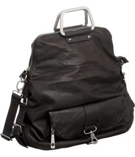 Black 3 Way Backpack Crossbody Convertible Tote DesignerL&S  