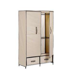 Honey Can Do Double Door Wardrobe with Two Drawers WRD 01274 at The 