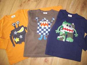 Boden boys applique monster top, NEW, all ages  