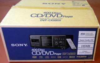 SONY DVP CX995V 400 Multi Disc Changer DVD CD Player NrMINT *NoRes 