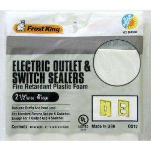 Frost King Foam Electrical Outlet and Wall Plate Insulating Kit OS12H 