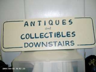 Vintage Antique & Collectibles Sign   Large (35 x 12)  