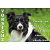 Metall   Warnschild Border Collie  Haustier