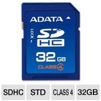 ADATA ASDH32GCL4 R SDHC Flash Card   32GB, Class 4