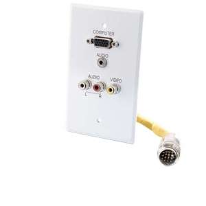 Cables To Go 42315 Single Gang Customizable RapidRun Wall Plate 