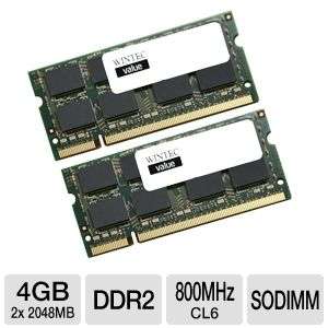 Wintec 3VT8005S9 4GK 4GB DDR2 Laptop Memory Upgrade Kit   800MHz, CL6 