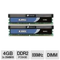 Corsair XMS2 TWIN2X4096 6400C5C 4GB Memory Upgrade   PC6400, DDR2 