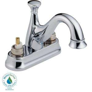   in. Centerset 2 Handle High Arc Bathroom Faucet in Chrome DISCONTINUED