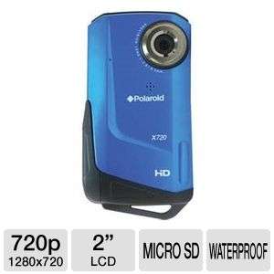 Polaroid X720E HD Waterproof Camcorder   1280 x 720p, MicroSD Slot, 3x 