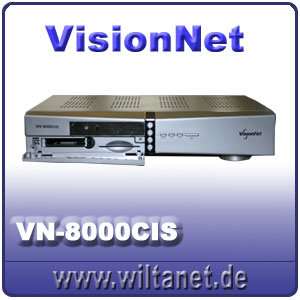 VisionNet VN 8000 CIS Digital Sat Receiver LAN 2x CI  
