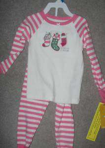 OshKosh toddler girls Christmas pajamas Sz 24 mo New w tag  