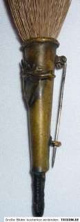 Original gebundener Hirschbart mit Hülse 18cm  