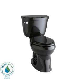 KOHLER Cimarron 2 Piece High Efficiency Elongated Toilet in Black K 