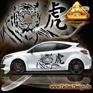 Autoaufkleber Tiger Chinesisches Zeichen VW Audi Bmw  