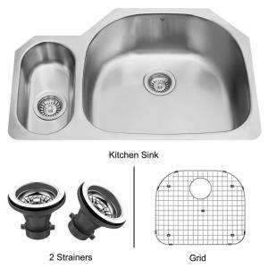   in x 9 in 0 Hole Double Bowl Kitchen Sink VG3321RK1 