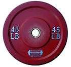 45 lb Red Rubber Bumper plates olympic weights crossfit