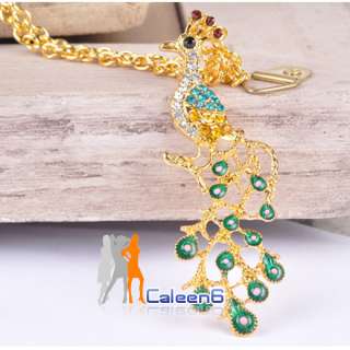 NEW Peacock Style Lady Necklaces Sweater Chain Fashion  