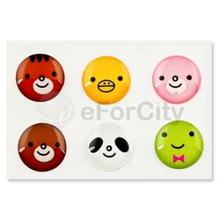 Penguin Silicone Case Cover+6pc Animal Home Button Sticker For iPhone 