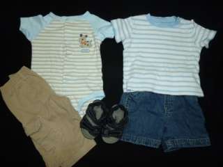 50pc BABY BOY 6 9 & 9 MONTHS SPRING SUMMER OUTFIT CLOTHES LOT TODDLER 