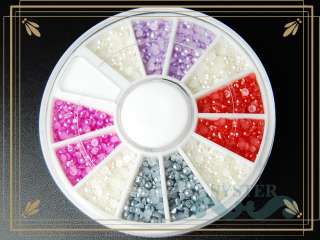 Colors Wheel Nail Art Pearl Rhinestone  