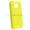 Yellow Silicone Case+2x Charger+Privacy Guard For Samsung Galaxy S II 