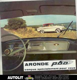 1960 Simca Aronde P60 Brochure Poster French  