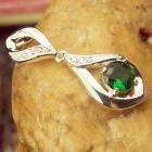 Cool Emerald quartz silver Gemstone Jewelry Pendant P39  