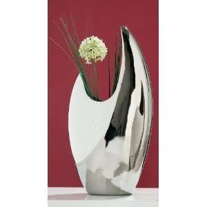 Gilde Vase  Artico platin/weiss  Küche & Haushalt