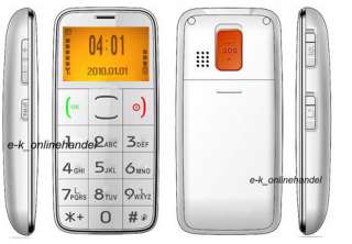 Seniorenhandy mit Grossen Tasten Senioren Handy SOS LED DUAL SIM Weiß 