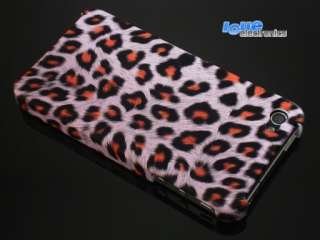 Passgenaues Leopard Design Back Cover für Ihr iPhone 4 in PINK 