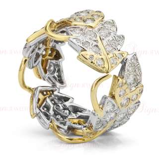 TIFFANY & CO. Jean Schlumberger Four Leaves Platinum Diamond Ring 