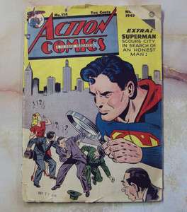 ACTION COMICS ISSUE 114 NOVEMBER 1947 SUPERMAN DC  