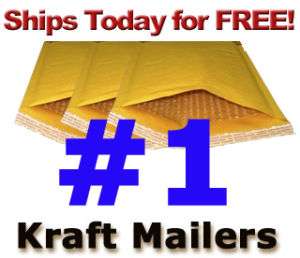 100 #1 Kraft Bubble Mailers   7.25 x 12 Padded Mailer  