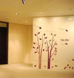 Tree Story 32 in tall  removable vinyl art wall decals  