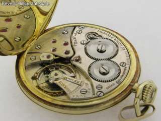   Art Deco Tavannes Watch Co 21 Jewels 14k Gold Pocket Watch  