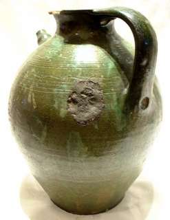 Antique 17th century European Ceramic Large Wine Ewer  