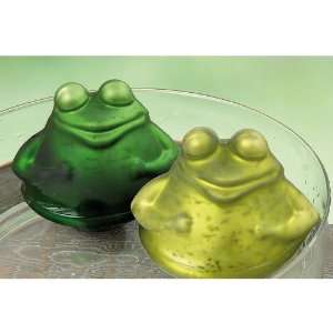 Frosch a. Glas Schwimmfrosch Teich Gartendeko dunkelgrün  