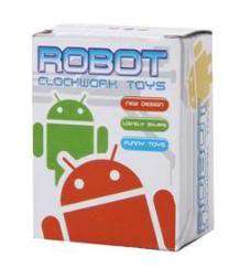 Mini Wind Up Google Android Walking Robot Toy   Black  