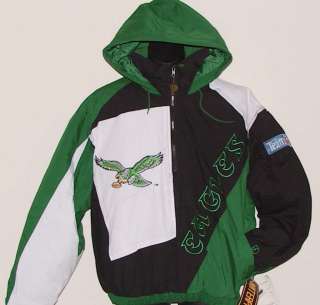 VINTAGE 90s EAGLES ProPLAYER PULLOVER Hooded Jacket NWT  
