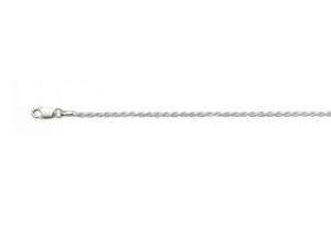 Sterling Silver D/C Rope 040 (2mm) Chain Necklace  