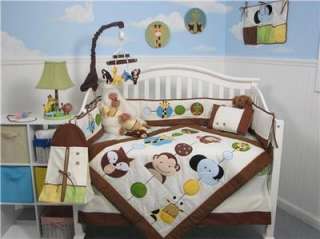   Buddy Baby Crib Nursery Bedding Set 13 pcs included Diaper Bag  