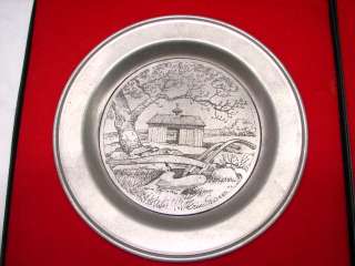 INT SILVER CO SEASONS AMERICA PEWTER PLATES PAST SLOANE  