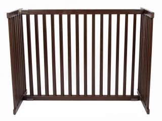 Wood FREESTANDING DOG GATE expands to 72 for stairs hallway doorway 