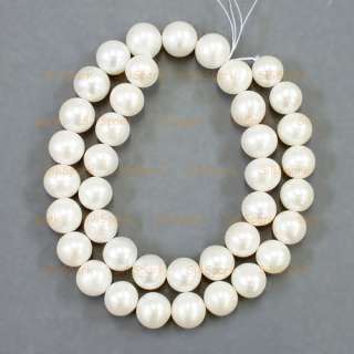 11 12mm Lustrous AAA White Freshwater Pearl Round Bead  