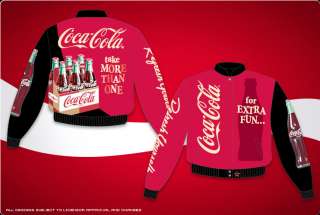 Coca Cola Coke Bottle Red Twill Adult Jacket   Medium  