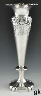 Lovely Antique Mauser Sterling Silver Flower Vase May 25th 1893 278g 