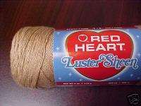 NEW SKEINS RED HEART LUSTER SHEEN YARN   TAN  
